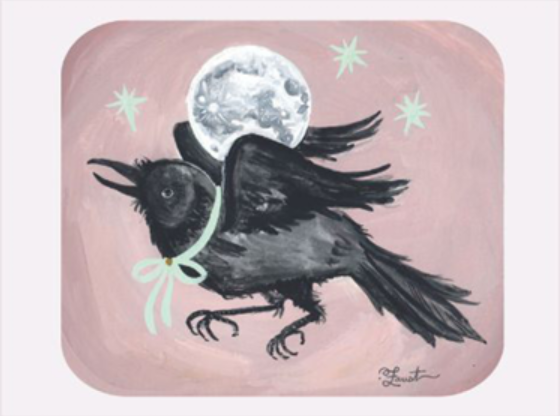 Crow Moon 5x7 Art Print by Olivia Faust