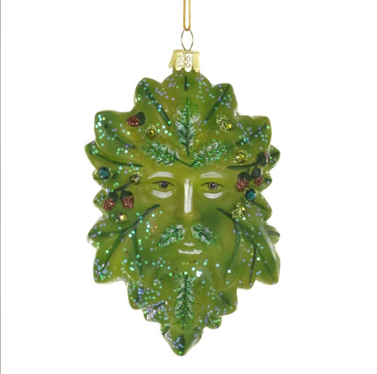 Green Man Glass Ornament