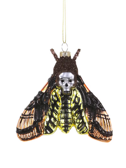 Death’s Head Moth Glass Ornament