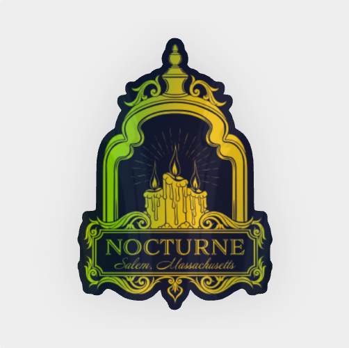 Nocturne Lantern Sticker - Gold Holographic!