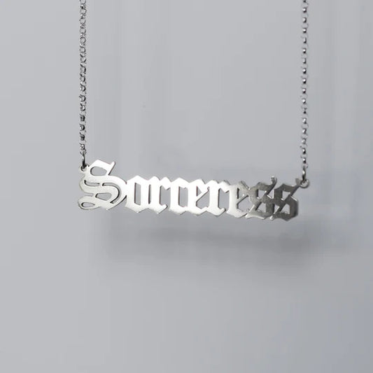 Sorceress Nameplate Necklace