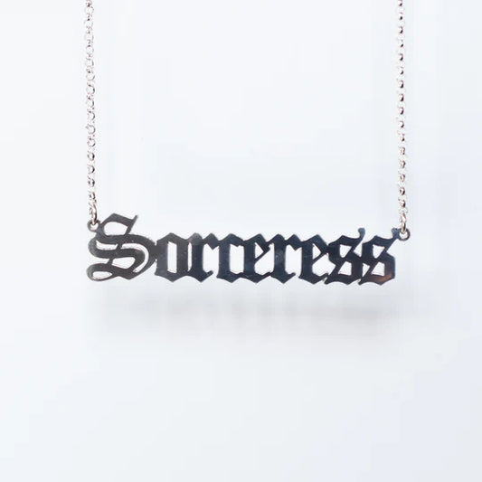Sorceress Nameplate Necklace