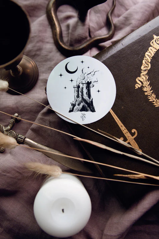 Nyxturna Burning Castle Sticker