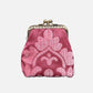 Queen Rose Pink Double Kiss Clasp Coin Purse