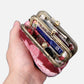 Queen Rose Pink Double Kiss Clasp Coin Purse
