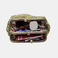 Burnout Velvet Fern Green Double Kiss Clasp Coin Purse
