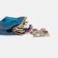 Burnout Velvet Revival Aqua Double Kiss Clasp Coin Purse (IN STORE)