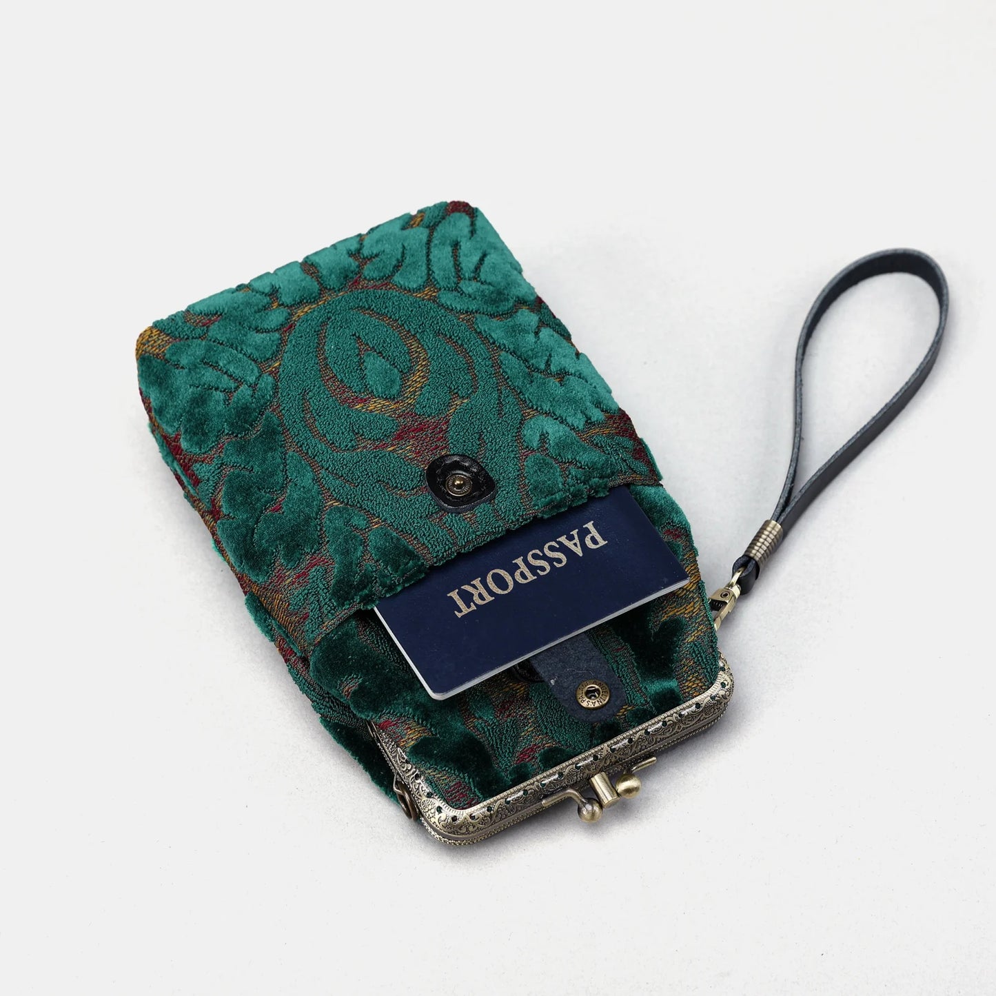 Burnout Velvet Jade Green Carpet Phone Case