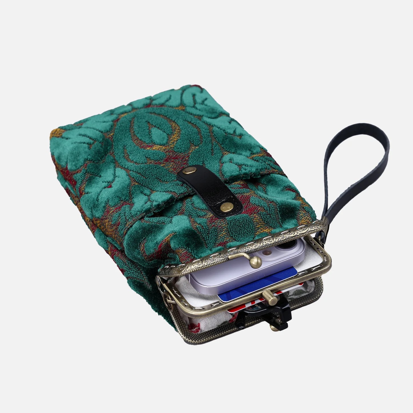Burnout Velvet Jade Green Carpet Phone Case