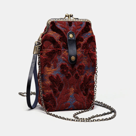 Burnout Velvet Wine Carpet Phone Case