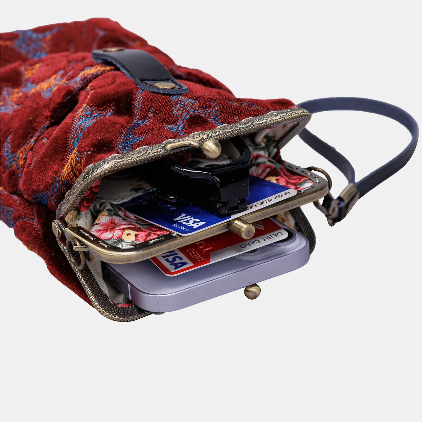 Burnout Velvet Wine Carpet Phone Case