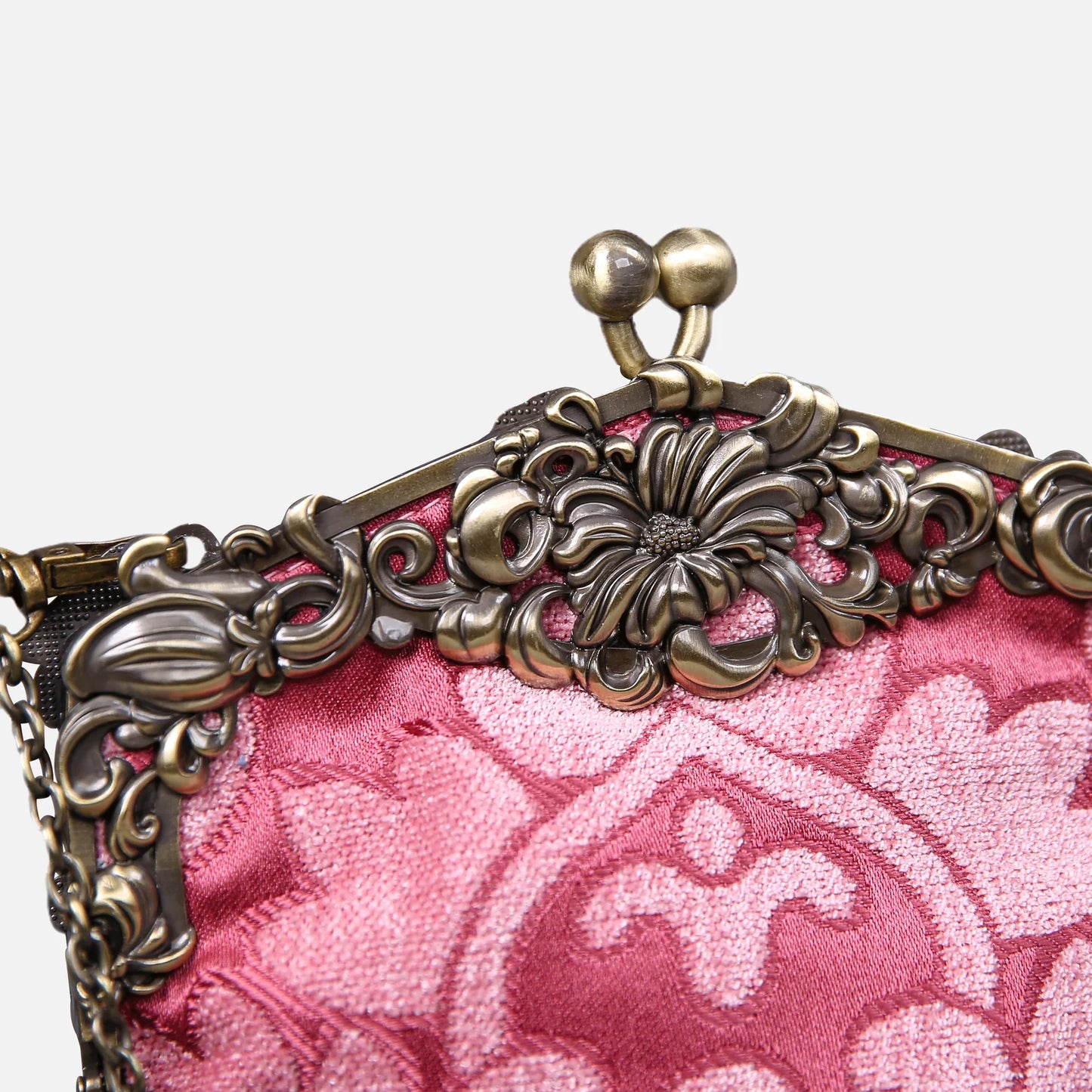 Queen Rose Pink Chatelaine Purse Large