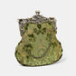 Burnout Velvet Fern Green Chatelaine Purse Large