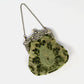 Burnout Velvet Fern Green Chatelaine Purse Large