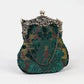 Burnout Velvet Jade Green Chatelaine Purse Large
