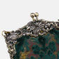 Burnout Velvet Jade Green Chatelaine Purse Large