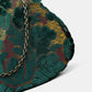 Burnout Velvet Jade Green Chatelaine Purse Large
