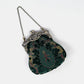 Burnout Velvet Jade Green Chatelaine Purse Large