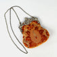 Burnout Velvet Orange Chatelaine Purse Large