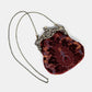 Burnout Velvet Wine Chatelaine Purse Large