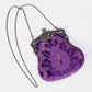 Burnout Velvet Purple Chatelaine Purse Large