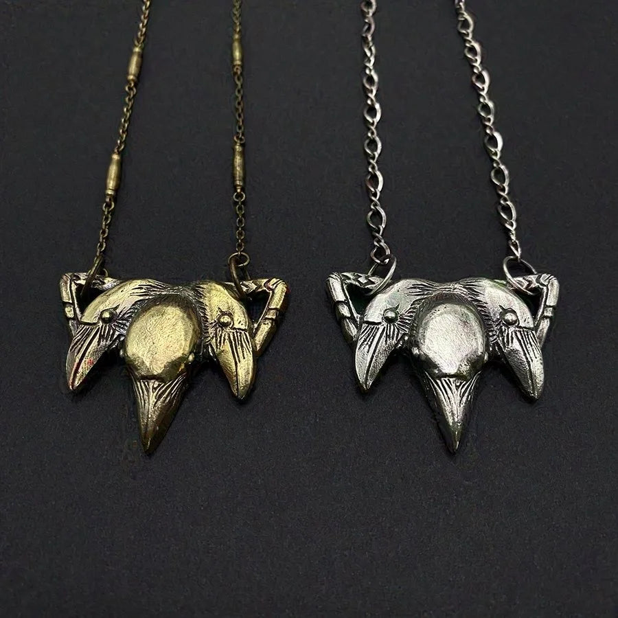 Trinity Necklace in Brass by Miyu Decay