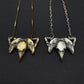 Trinity Necklace in Brass by Miyu Decay