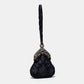 Victorian Blossom Black/Black Chatelaine Purse Wristlet Bag