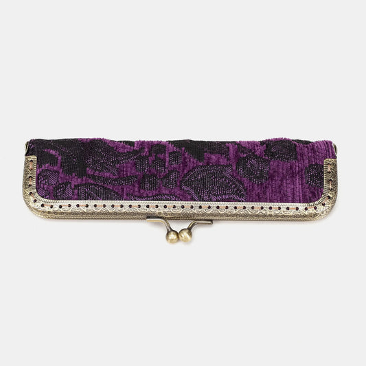Victorian Blossom Purple Duo Pen Case