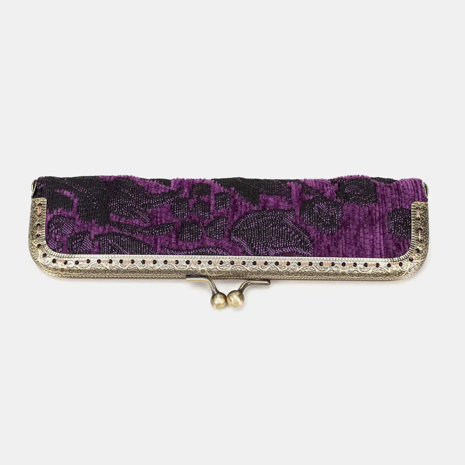 Victorian Blossom Purple Duo Pen Case