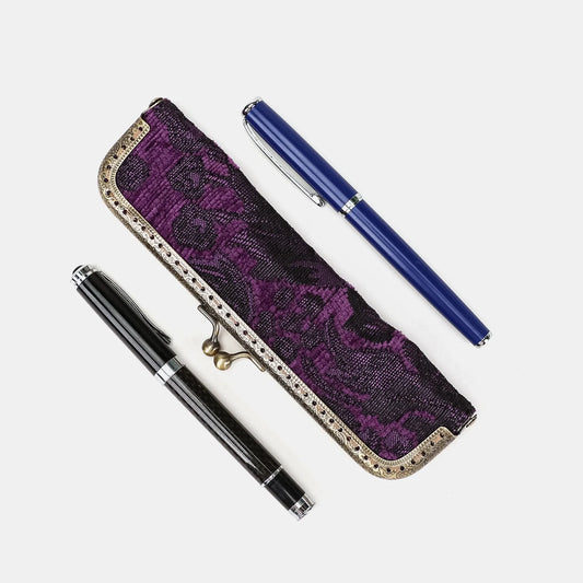 Victorian Blossom Purple Duo Pen Case