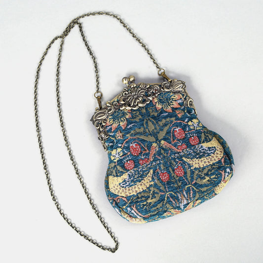 William Morris Strawberry Thief Chatelaine Purse Large
