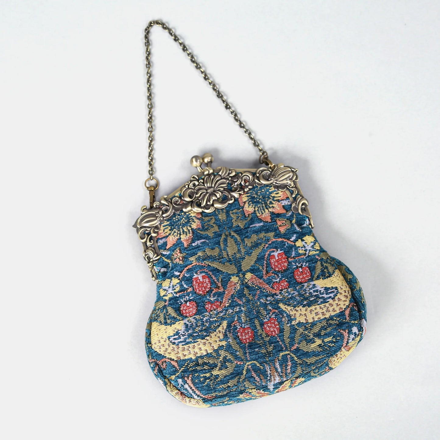 William Morris Strawberry Thief Chatelaine Purse Large