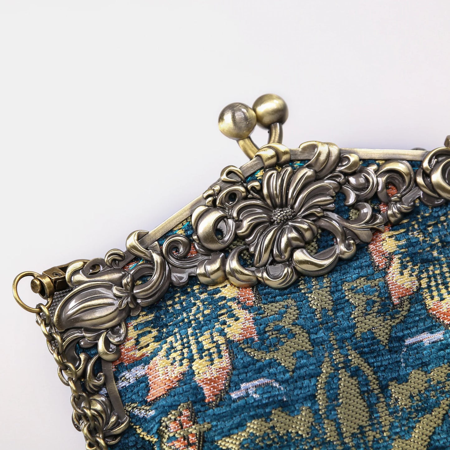 William Morris Strawberry Thief Chatelaine Purse Large