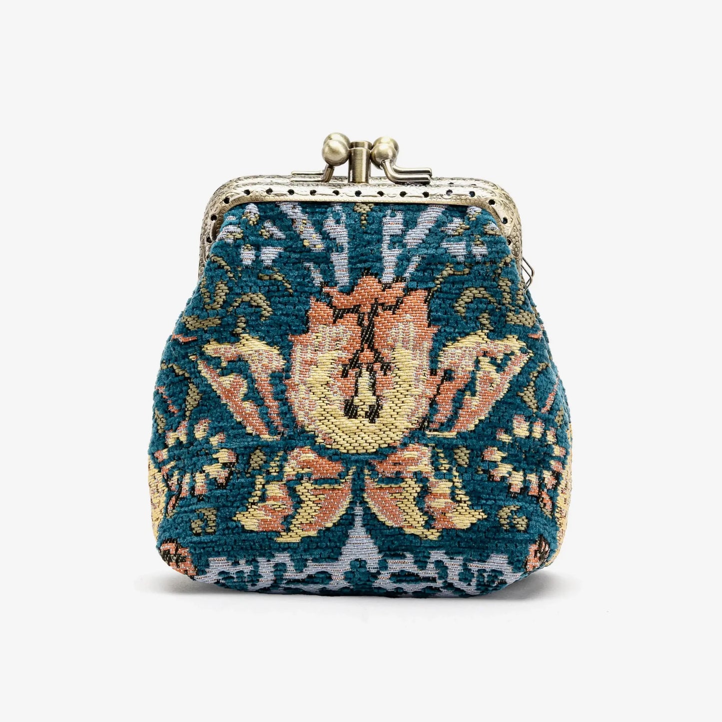 William Morris Strawberry Thief Double Kiss Clasp Coin Purse