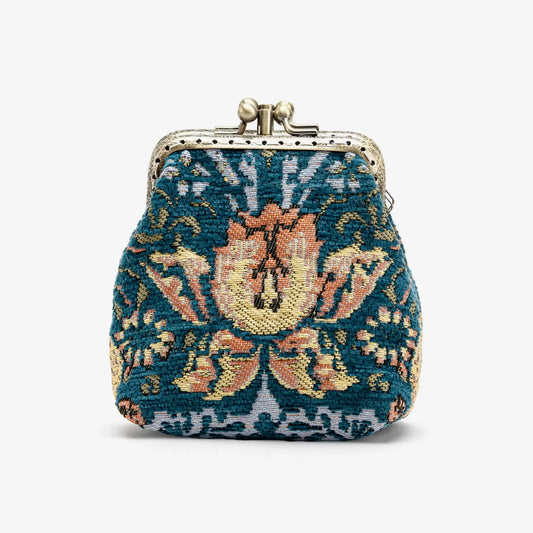 William Morris Strawberry Thief Double Kiss Clasp Coin Purse