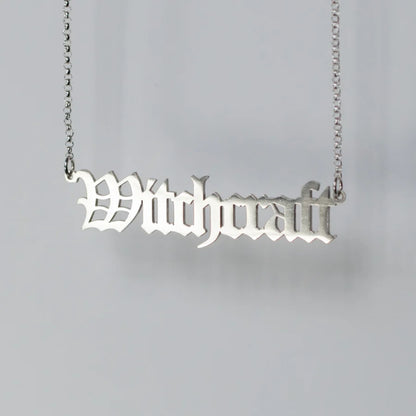 Witchcraft Nameplate Necklace