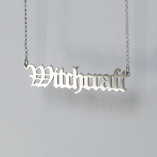 Witchcraft Nameplate Necklace