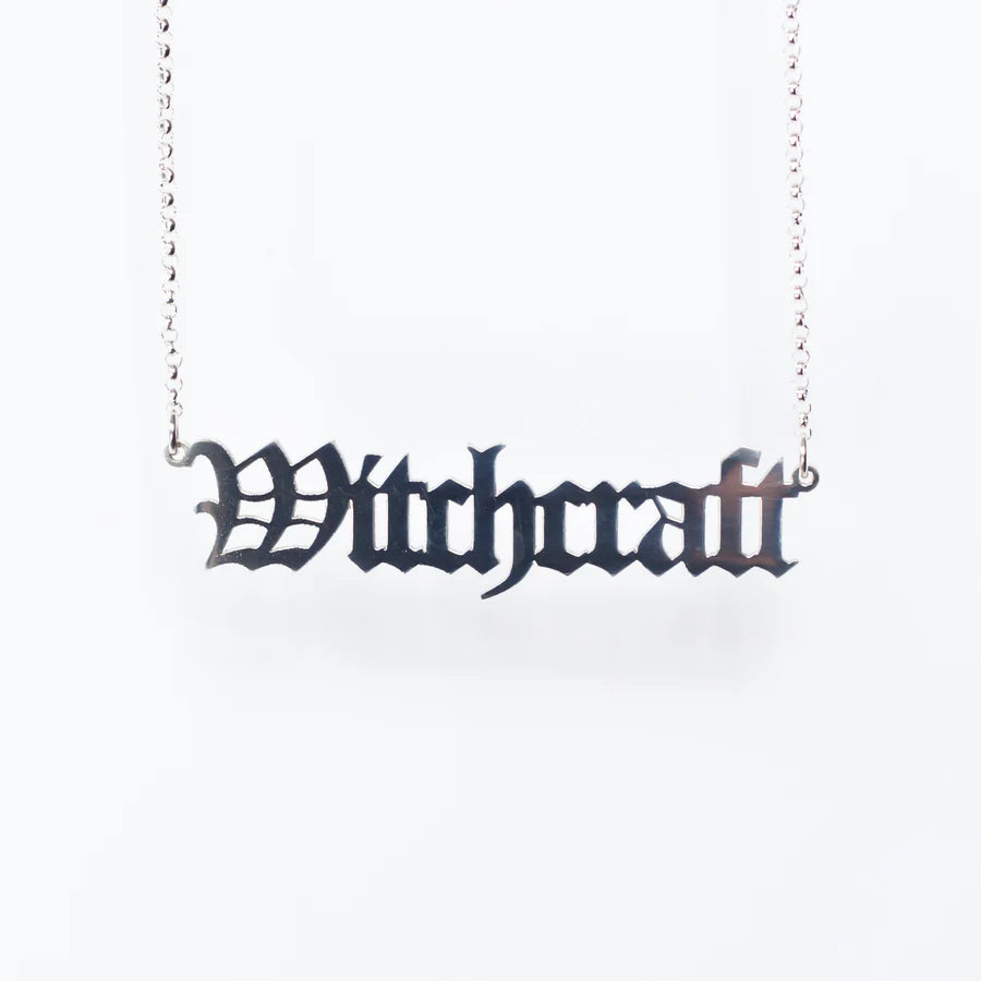 Witchcraft Nameplate Necklace
