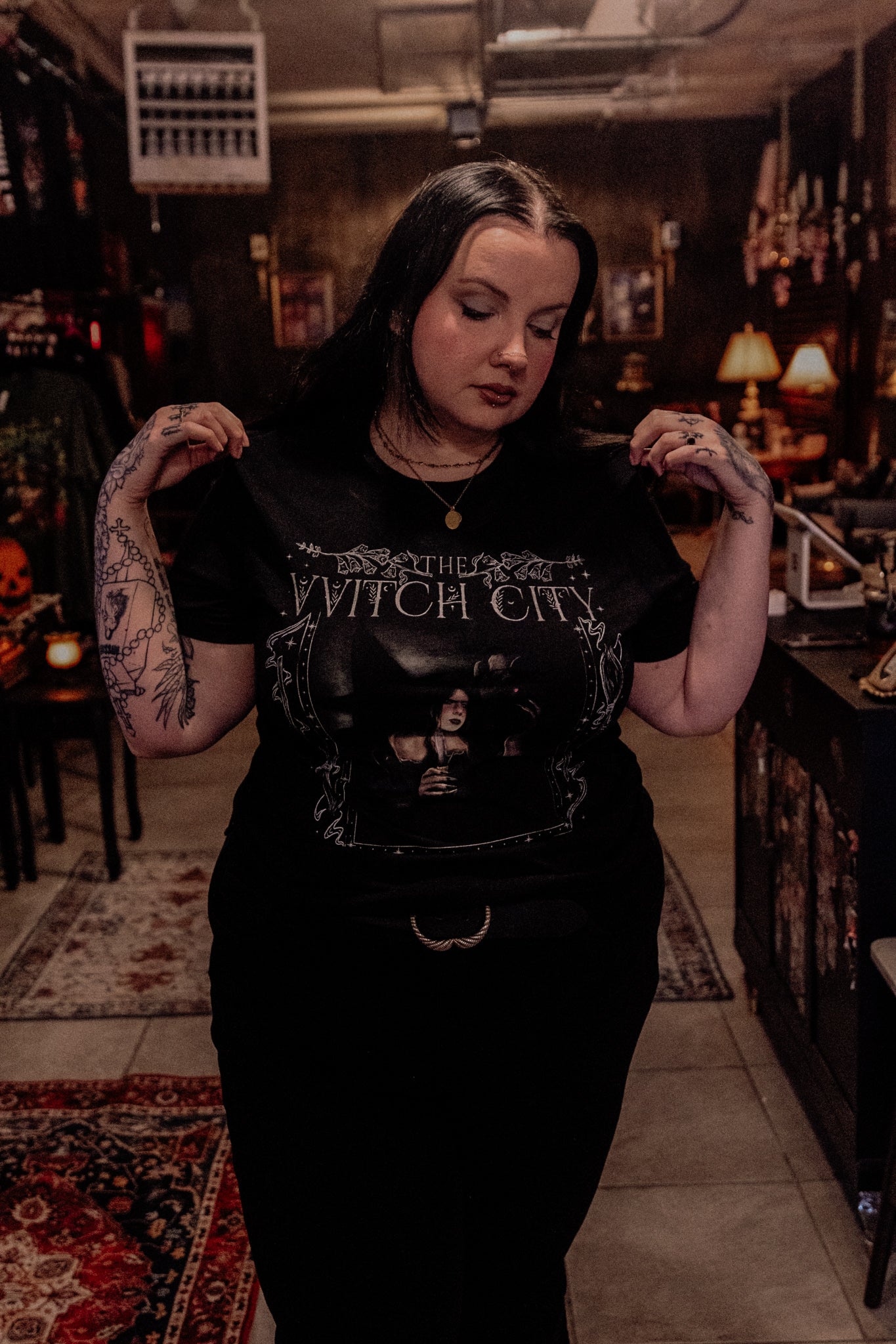 Wonder Witch x Nocturne Witch City Baphomet T-Shirt | Salem 400th Anniversary Exclusive