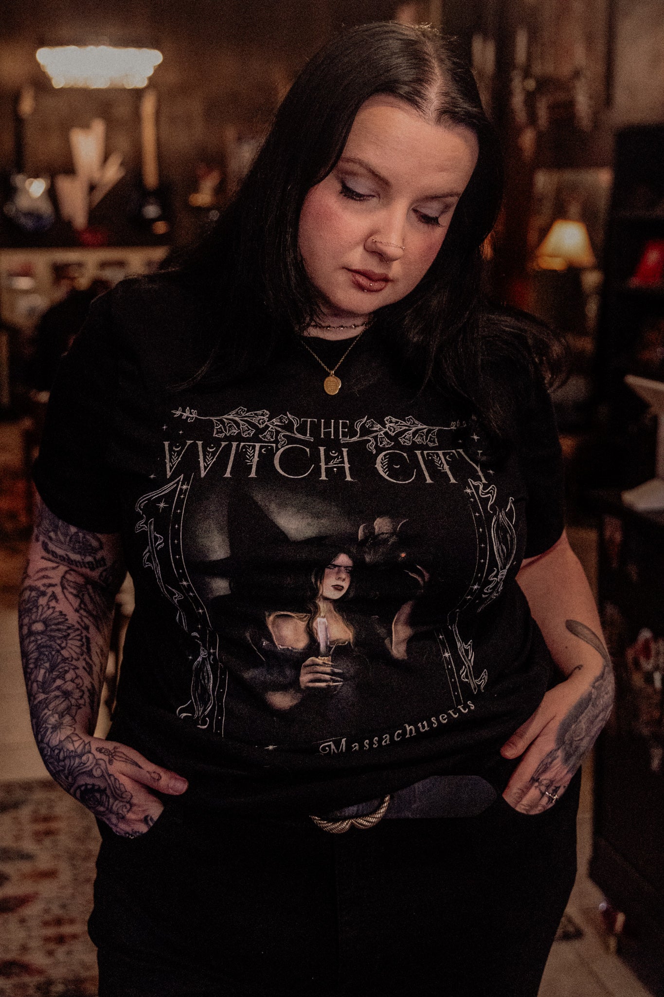Wonder Witch x Nocturne Witch City Baphomet T-Shirt | Salem 400th Anniversary Exclusive