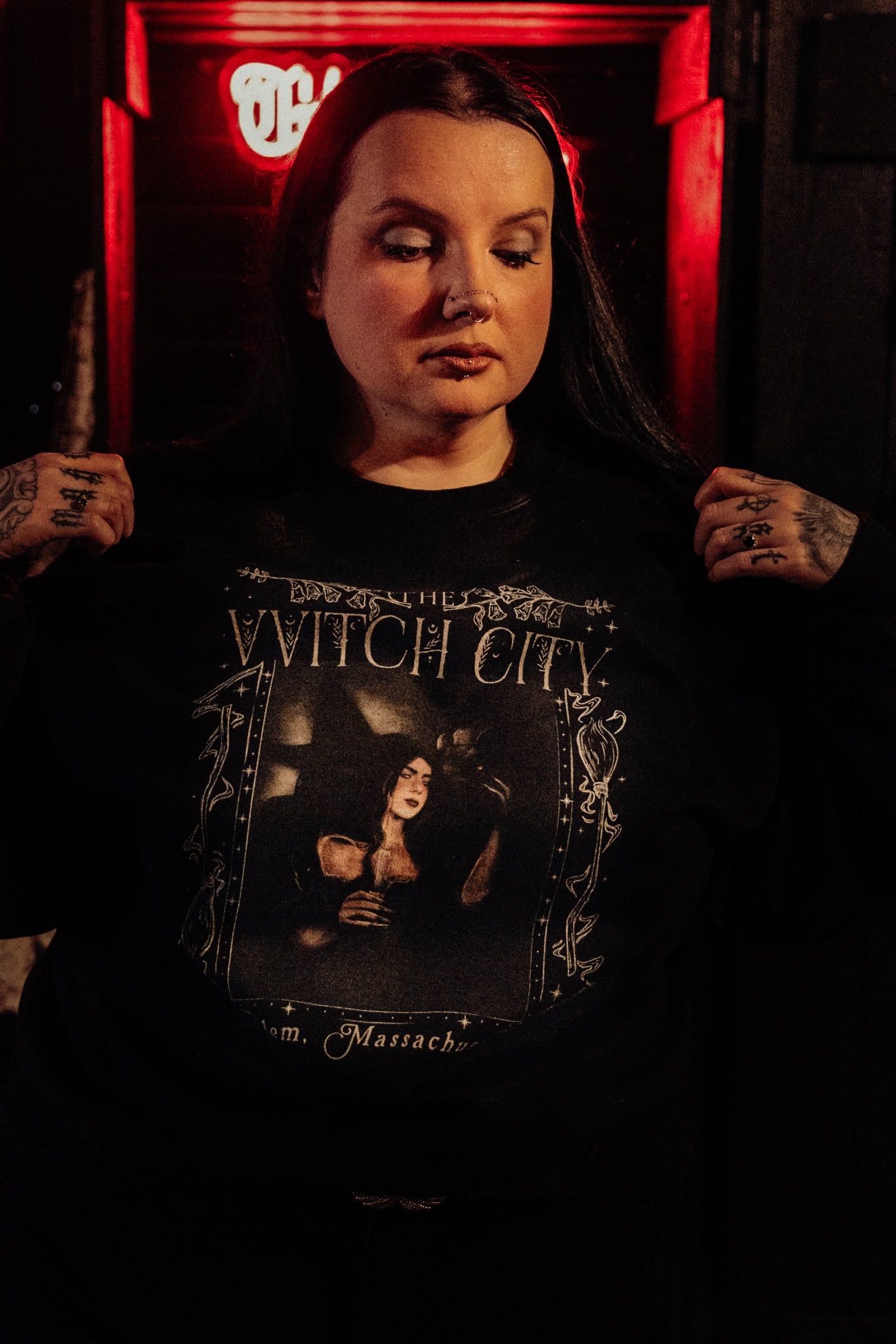 Wonder Witch x Nocturne Witch City Baphomet Crewneck Sweatshirt | Salem 400th Anniversary Exclusive (Copy)