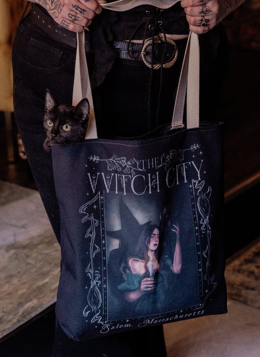 Wonder Witch x Nocturne Witch City Double-Sided Tote Bag | Salem 400th Anniversary Exclusive