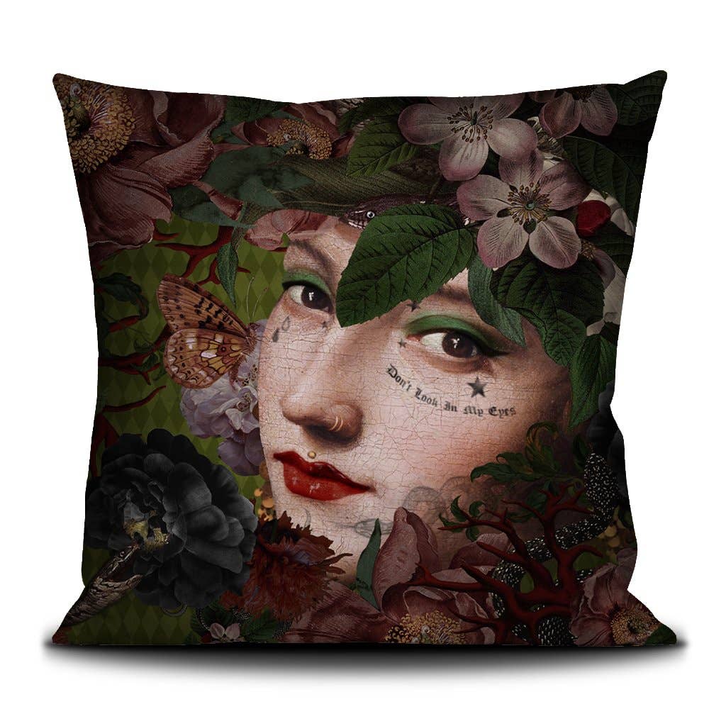 Medusa Velvet Pillow by Voglio Bene