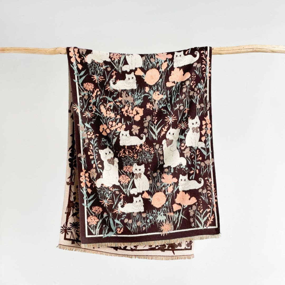 Cute Cat Scarf Shawl