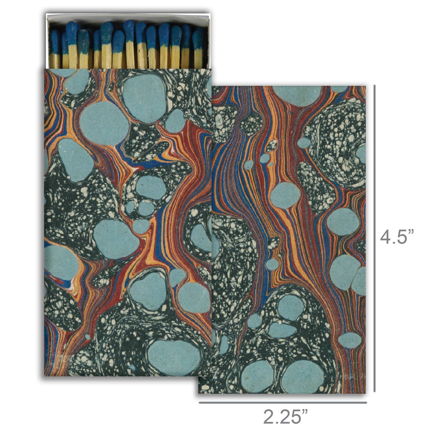 Blue Bubble Marble Safety Matches