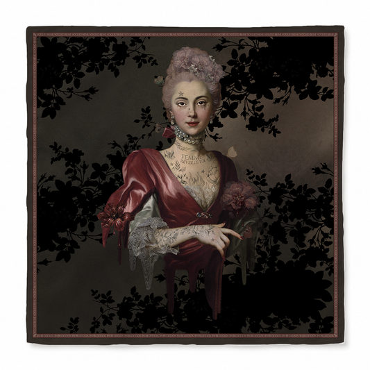 Olympe de Gouges Silk Scarf by Voglio Bene