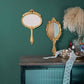 French Vintage Wall Mirror with Handle (Wide Oval)