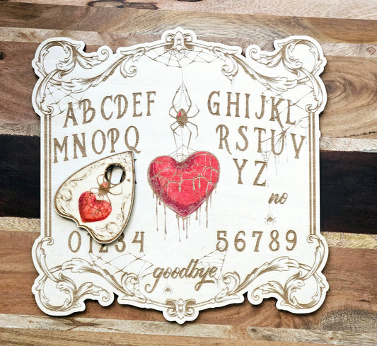 Tainted Love Spider Heart Ouija Spirit Board w/ Planchette