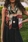 Wildheart Bohemian Scarf w/ Florals, Unicorn & Castle Print